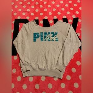 Victoria’s Secret Pink white off shoulder crew size Xs